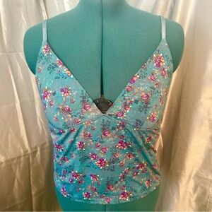NATURAL LIFE Floral Camisole in Teal and Purple
